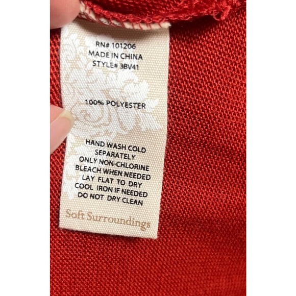 Soft Surroundings Ridley Tunic Top Size Large Petite Cowl Neck Wrap Long Sleeve - Picture 9 of 9